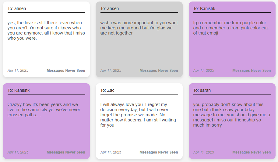 Messages Never Seen